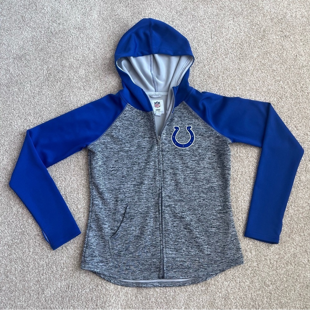 NFL Indianapolis Colts Jacket Women's G-III Sports Grey and Blue Size Medium